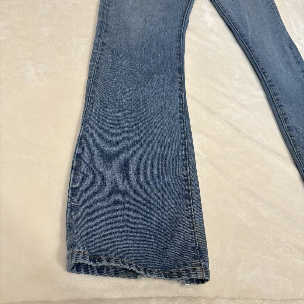 Levi's 517 Bootcut Jeans 33x36 Distressed Medium Blue Wash 100% Cotton Denim - Picture 7 of 15